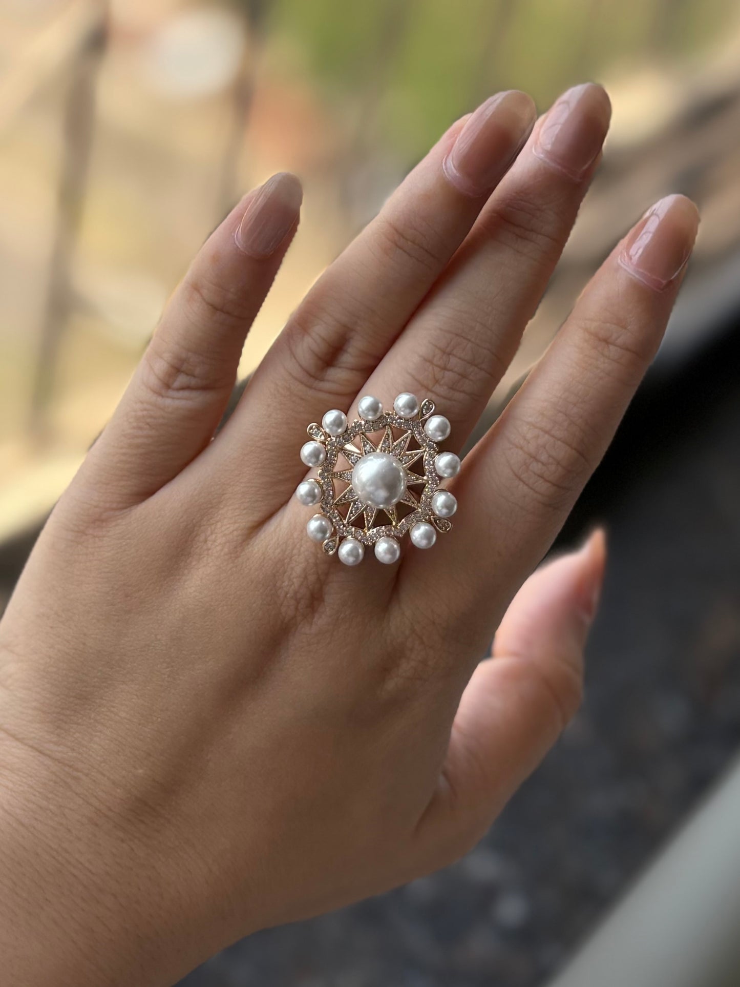 Pearl Victorian Statement Ring