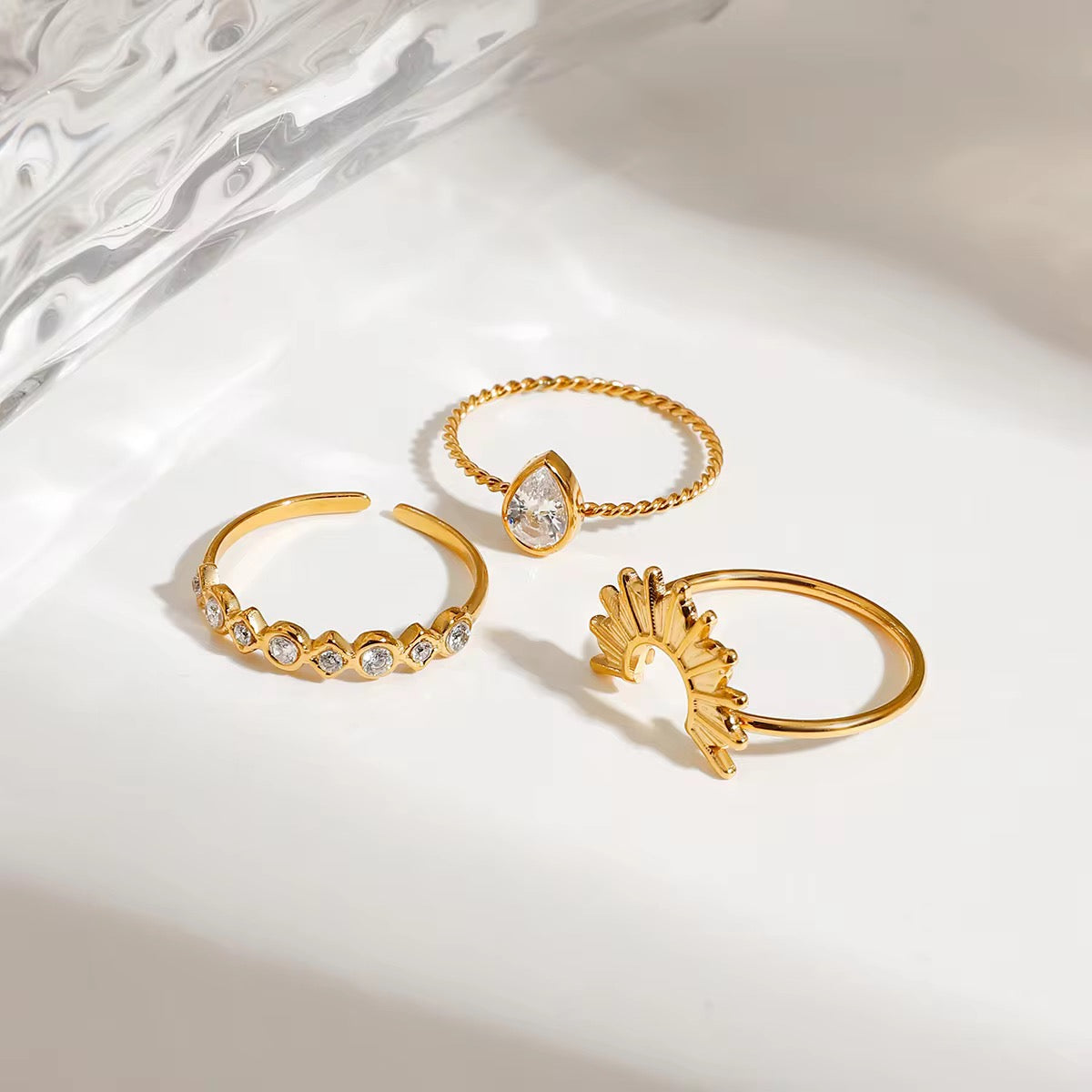 Sunshine 3 Ring Set-Size7/8