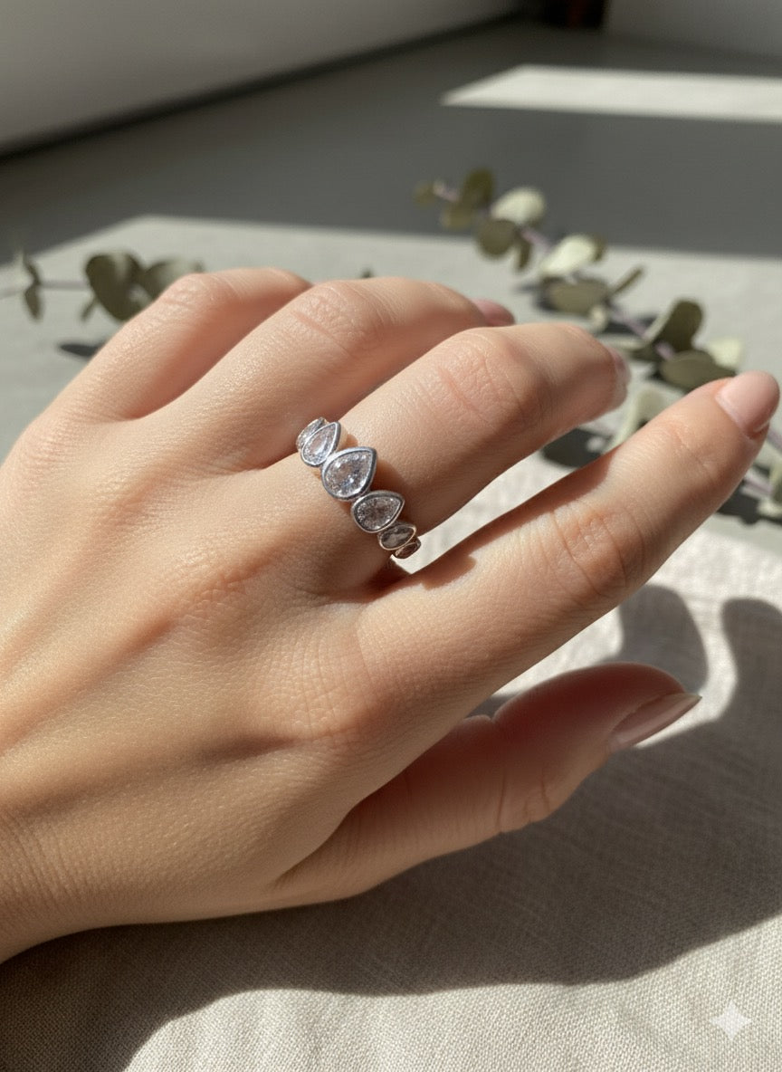 Flat Crown Ring-Silver