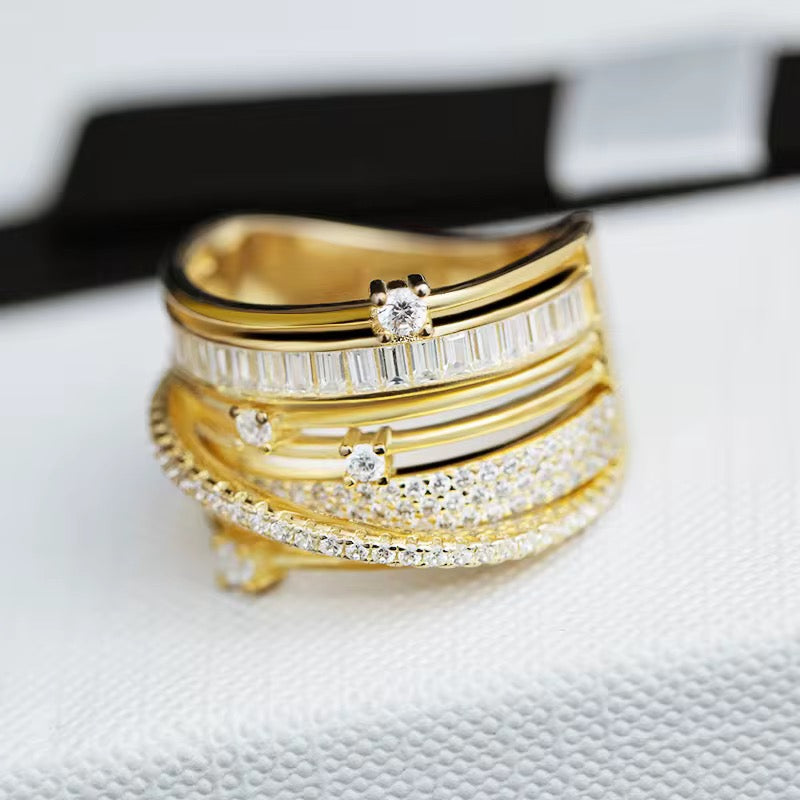 Ultimate Layered Ring- Silver & Gold