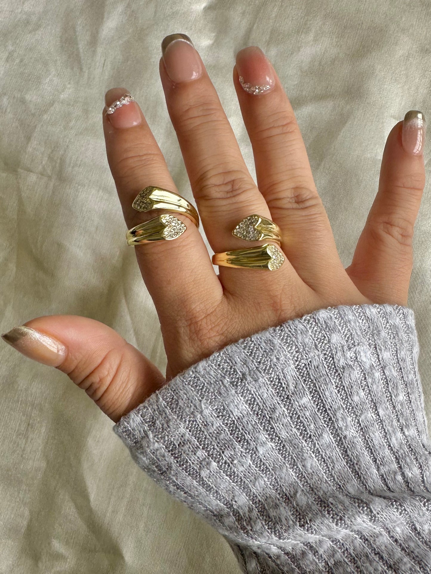 chunky heart ring