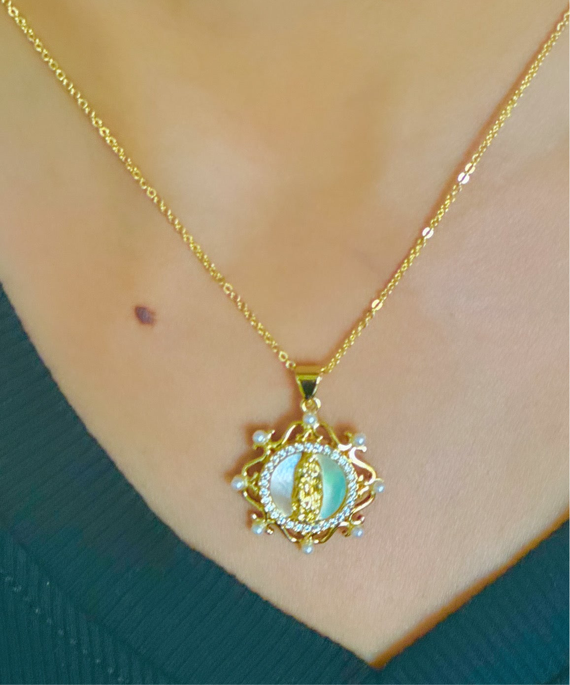 St. Martin Charm Necklaces in Thin Chain-3 Types