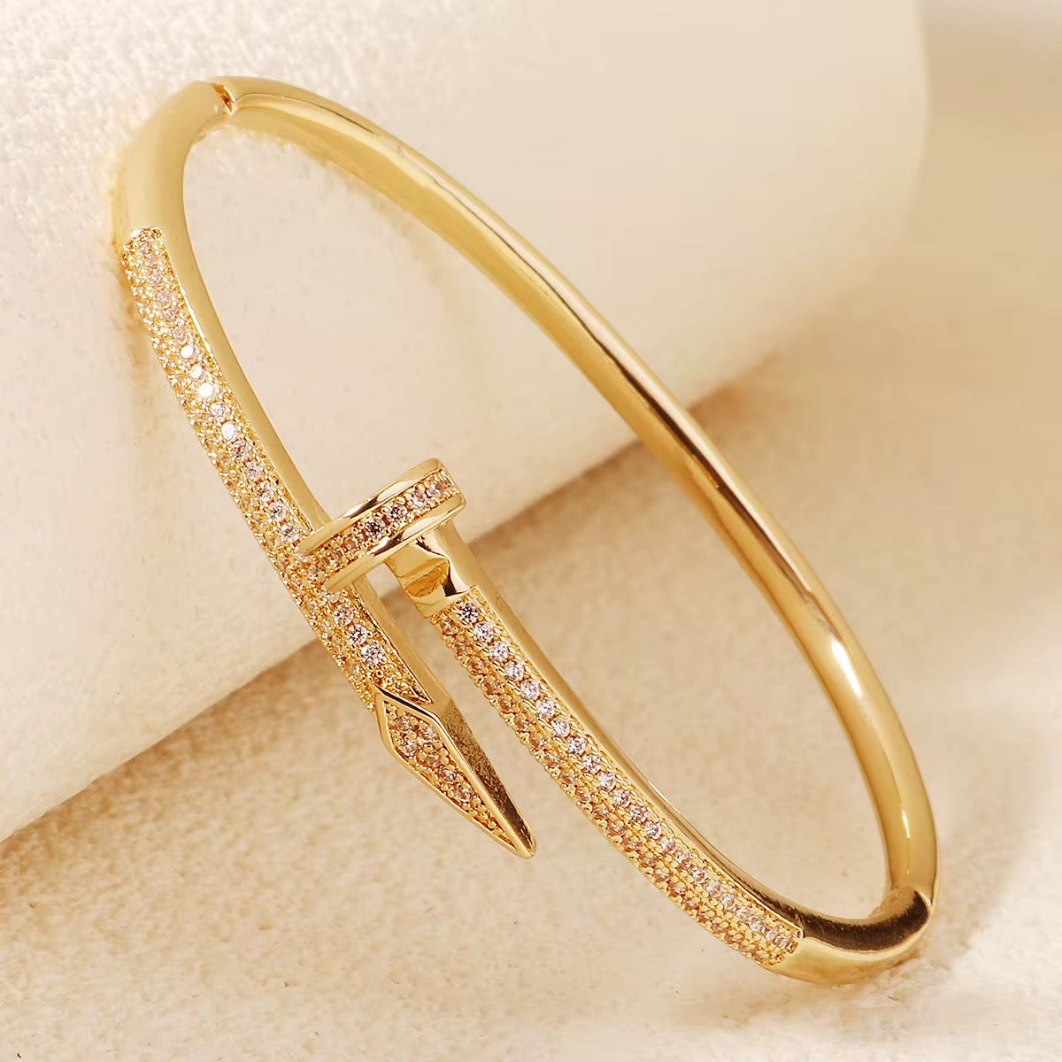 Nail Studded Bracelets-Silver & Gold Styles