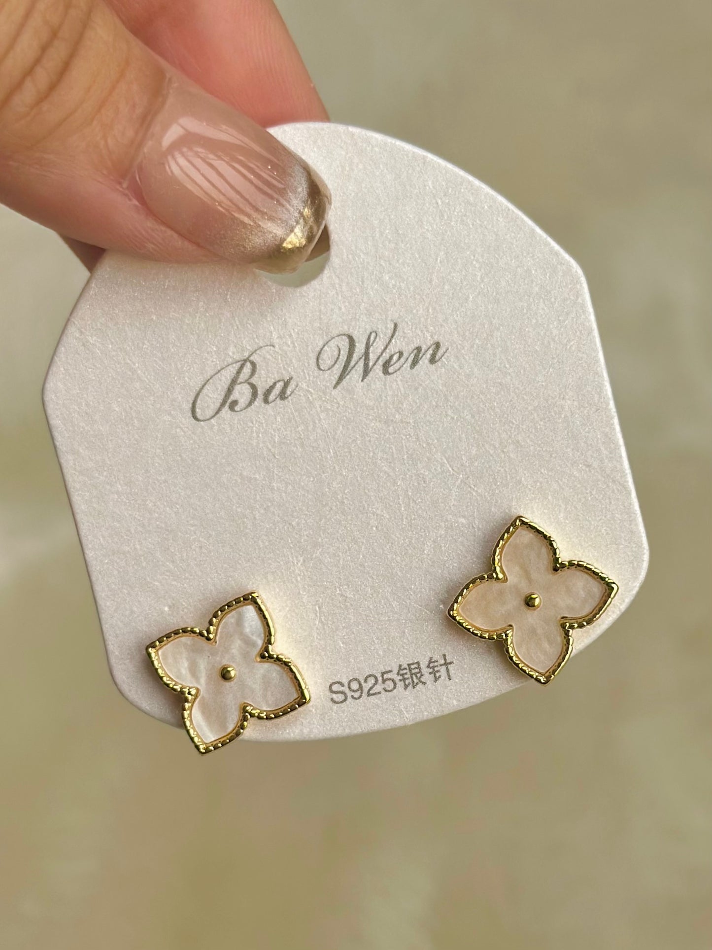 Flower & Clover Stud Earrings