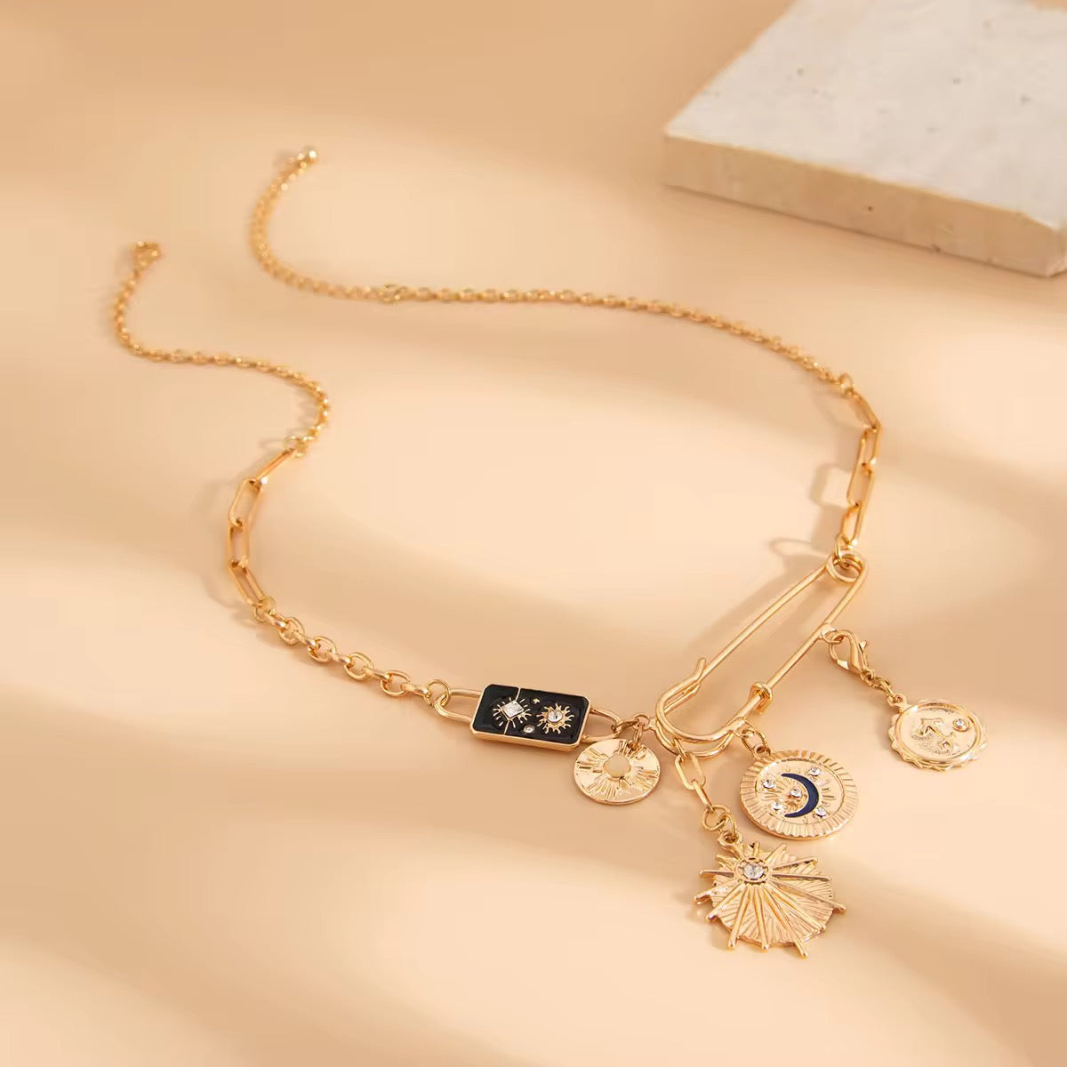 Black Star Charm Necklace