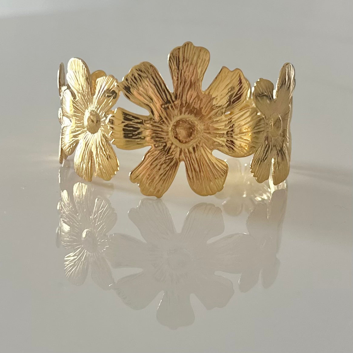 Flower Knows Adjustable Gold Kadas- 3 Designs