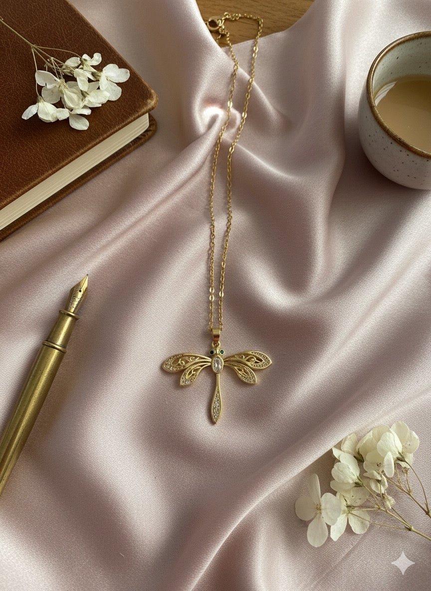 Mesh Dragonfly Necklace
