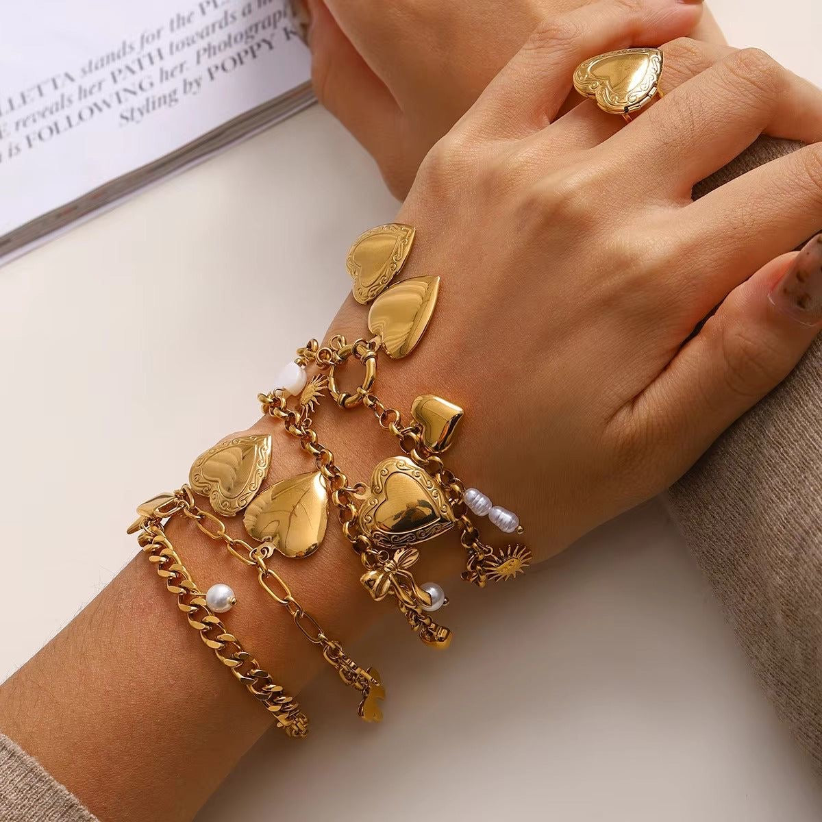 Openable Heart Charm Bracelets-2 Designs