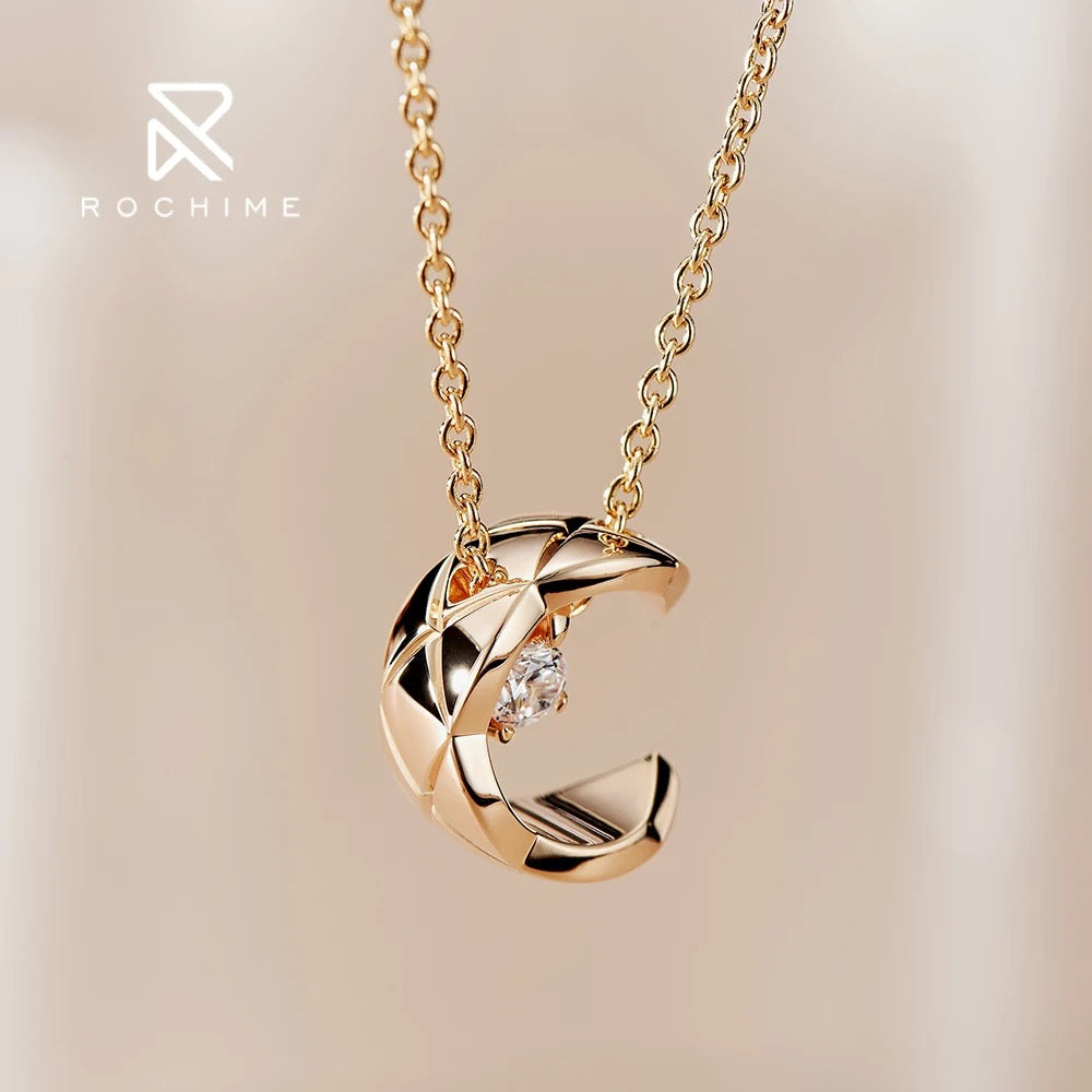 Moon Solitaire Necklace