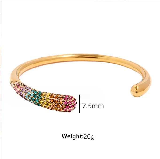 Coma Studded Kada- Gold