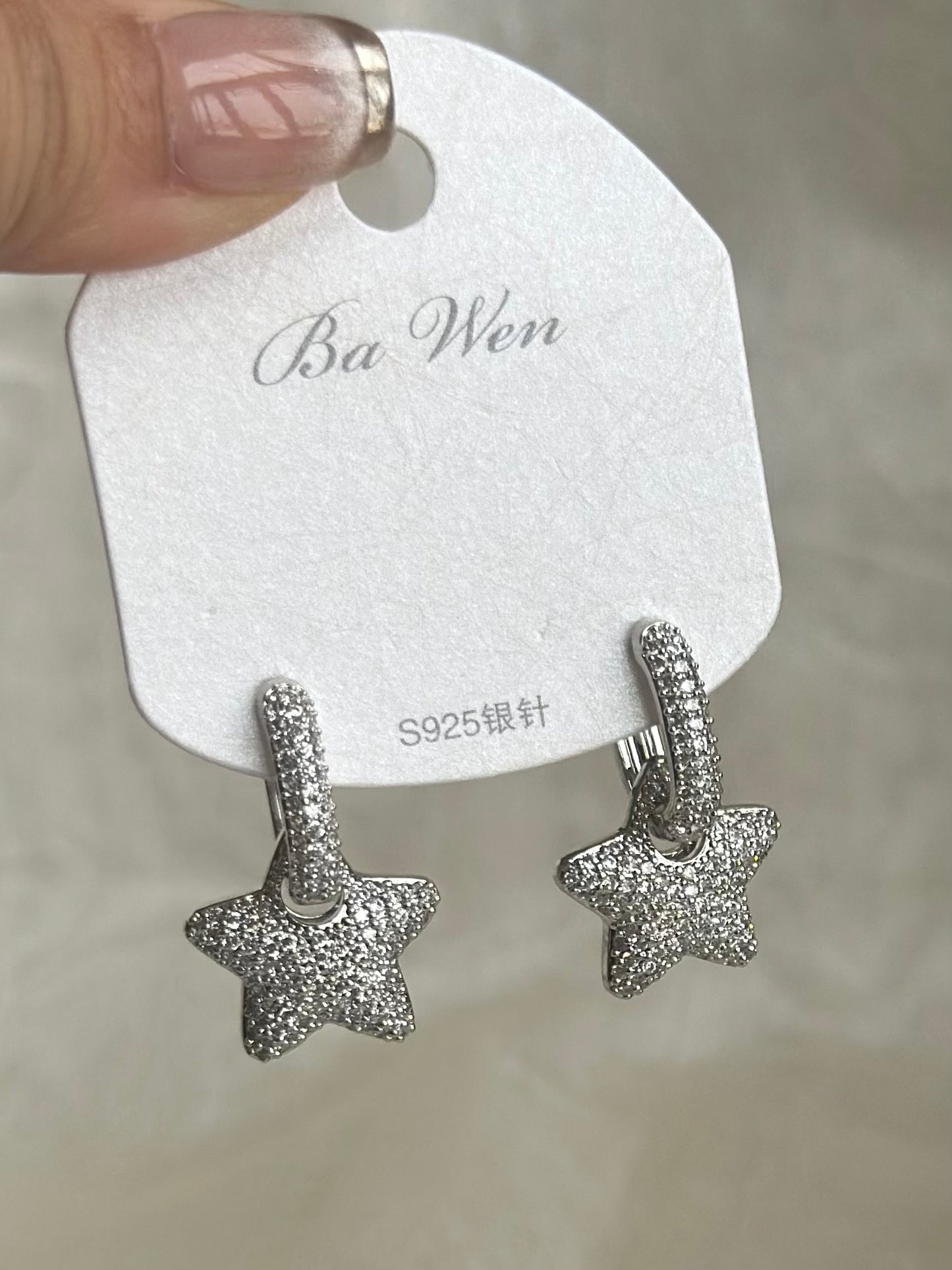 Bling Star 2in 1 Earrings-Gold