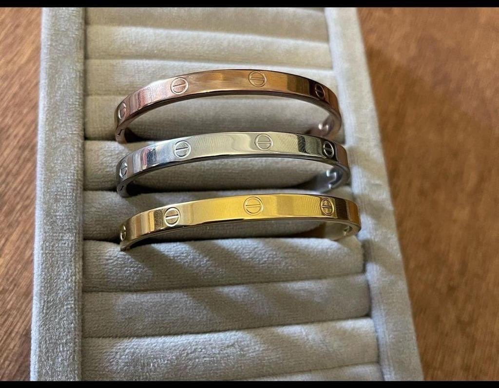 Diamond Band SS Bracelets-3 Types