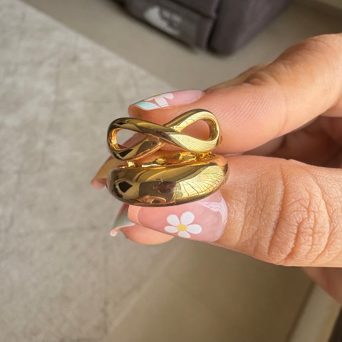 Infinity Layered Stainless Steel Ring