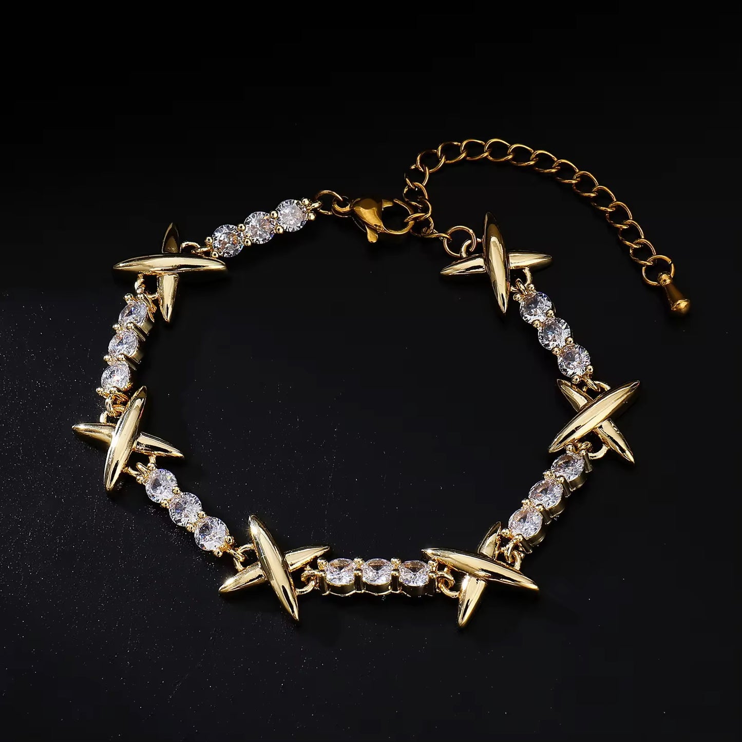 XOXO Tennis Gold SemiLuxe Bracelet