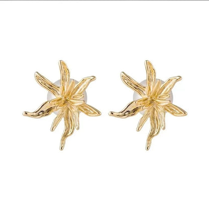 Wild Lily Pearl Sandwich  Earrings