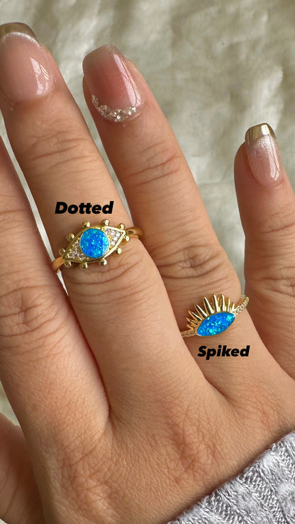 Turquoise Evil Eye Rings-2 Designs