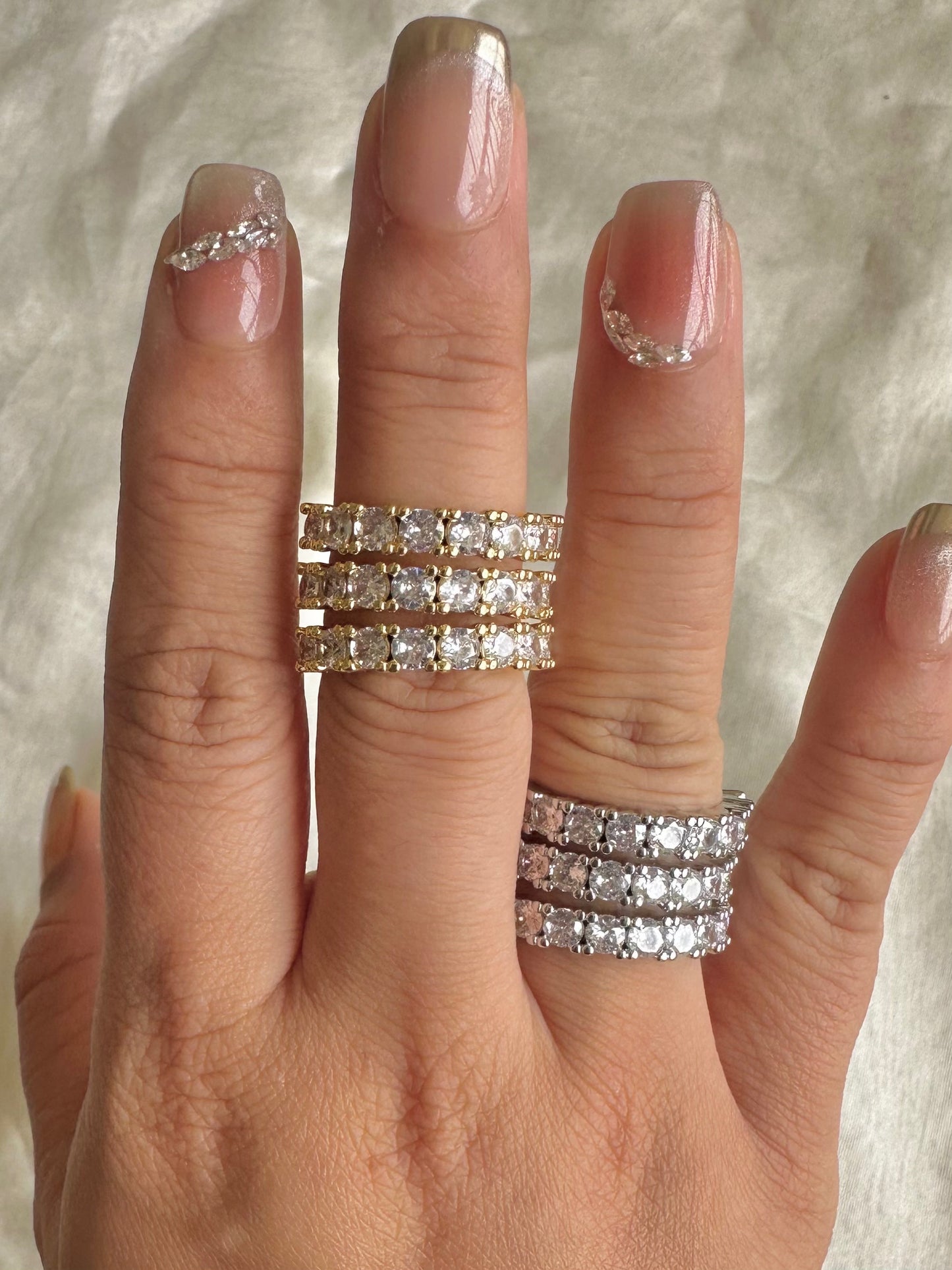 Three Layer Eternity Ring