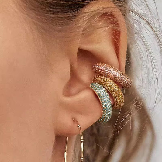 Studded Ring Ear Cuffs-5 Colours