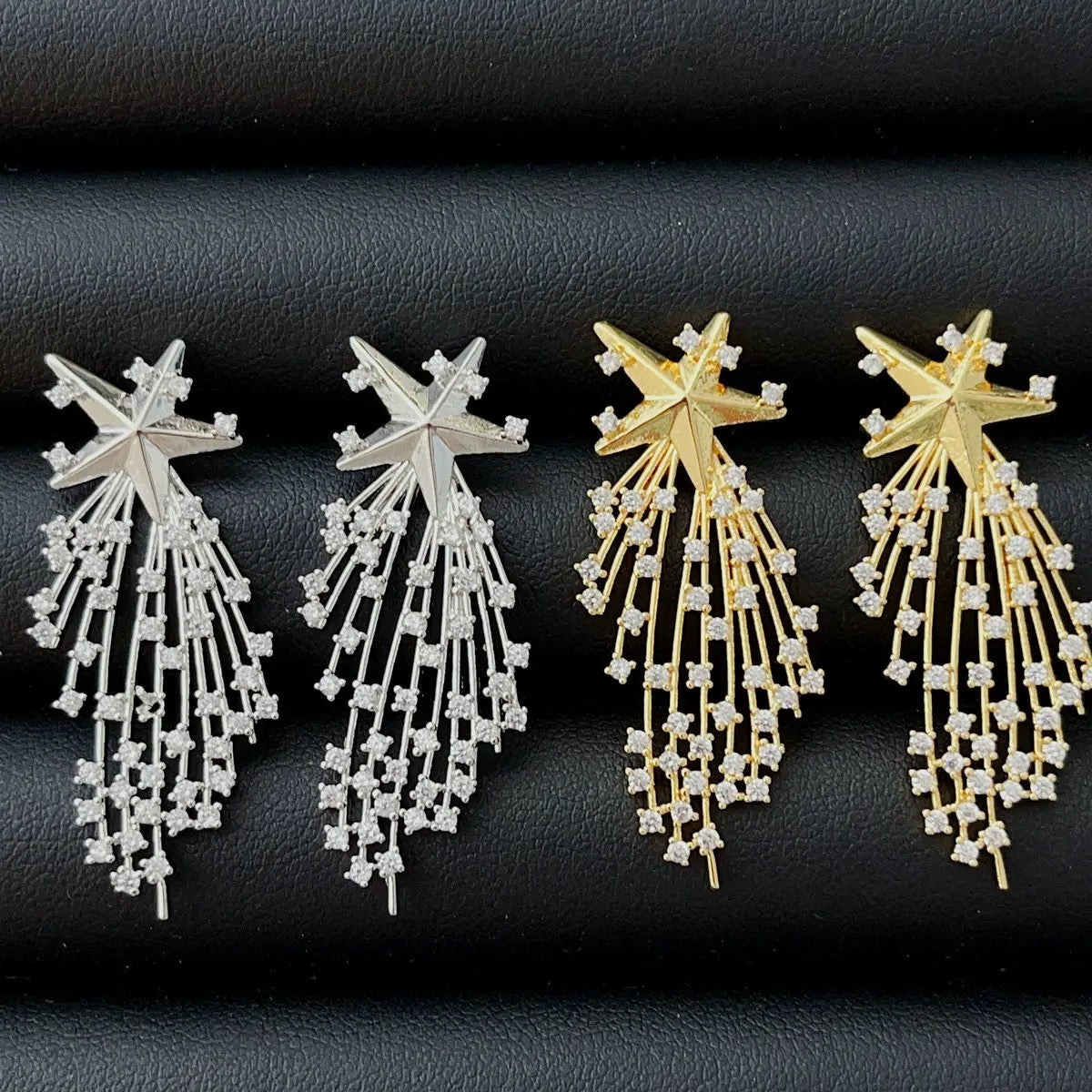 Shimmering Star Diamond Earrings