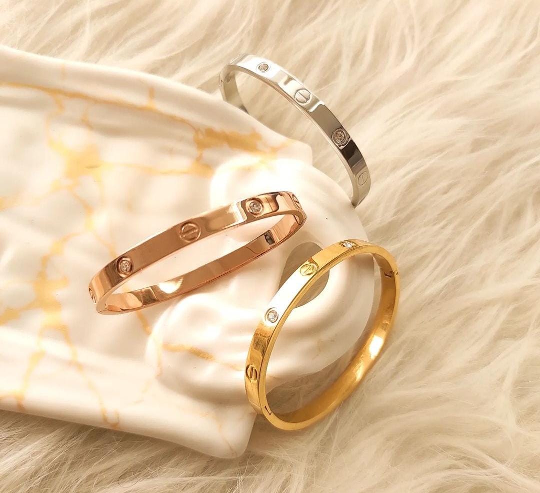 Diamond Band SS Bracelets-3 Types