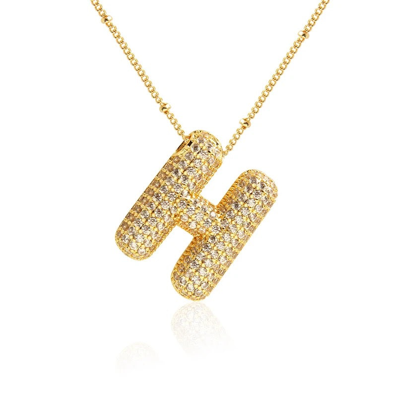 Studded Balloon Alphabets Necklace