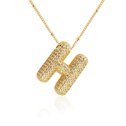 Studded Balloon Alphabets Necklace
