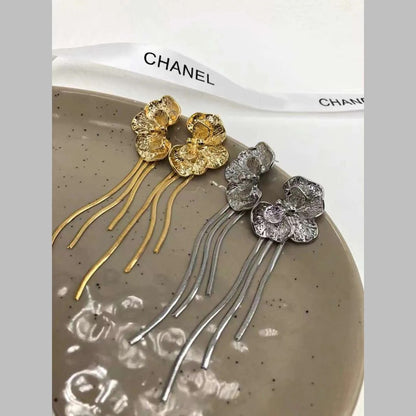 Gold Orchid Danglers