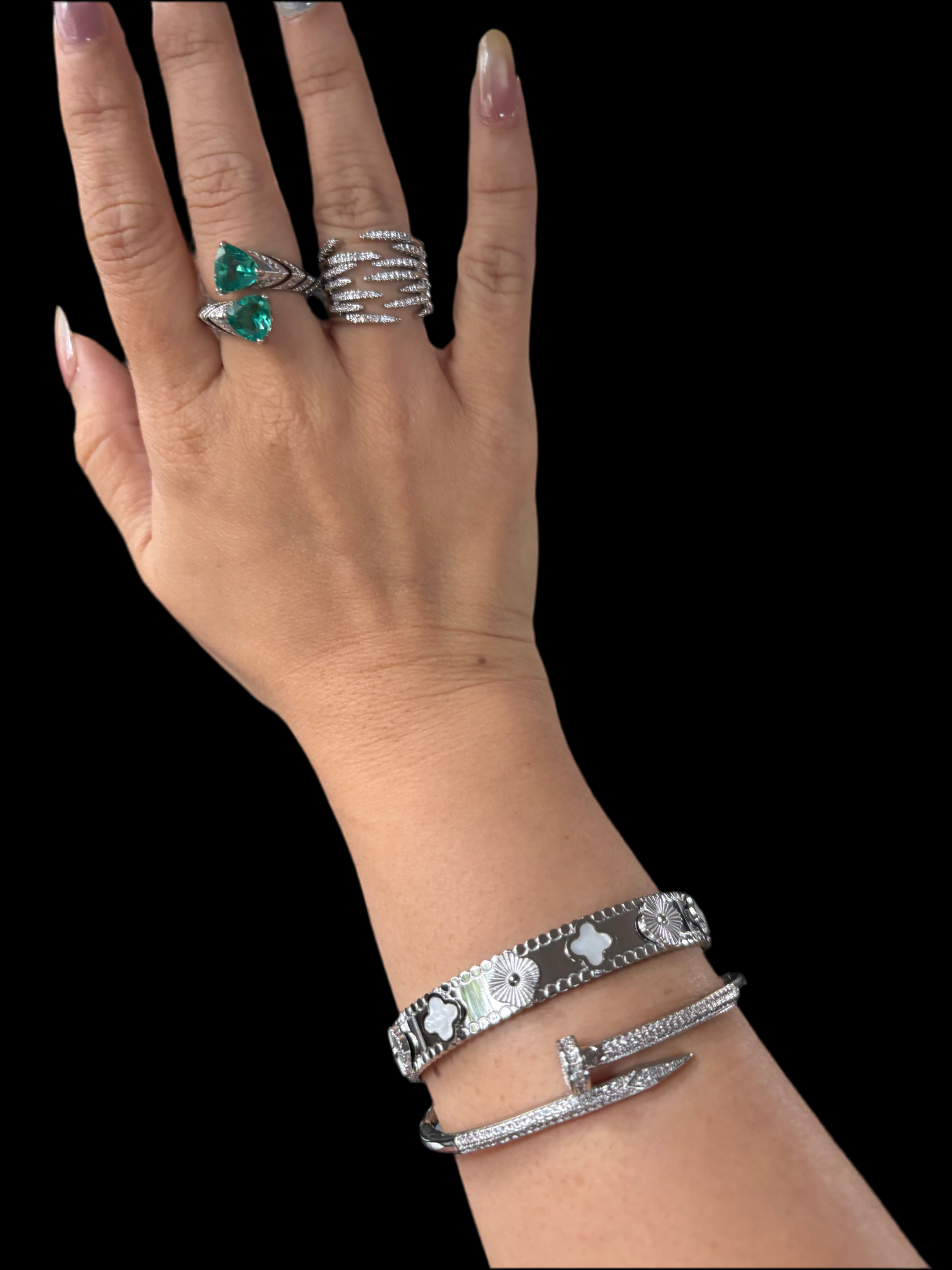 Ultimate Black Green Diamond Ring