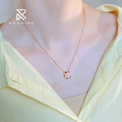 Moon Solitaire Necklace