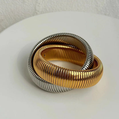 Double Cobra Intertwined Bracelet