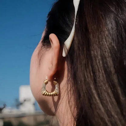 Parallel Studded Hoops