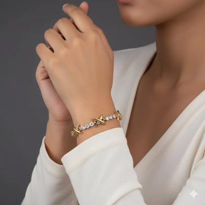 XOXO Tennis Gold SemiLuxe Bracelet