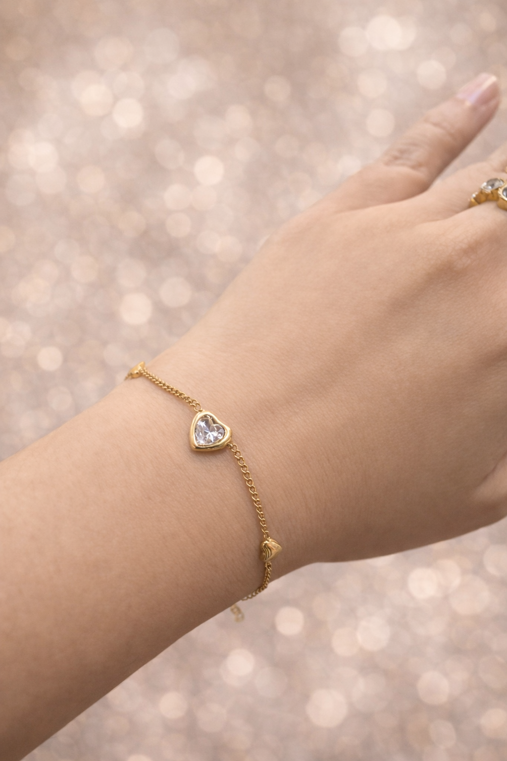 SS Heart Pearl Bracelet- 3 options