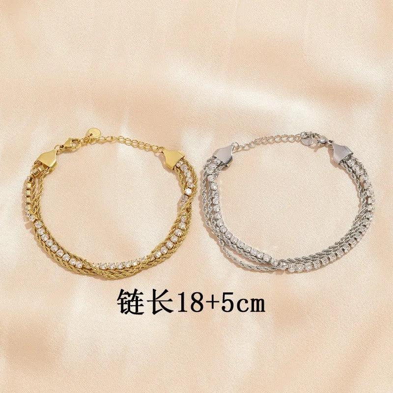 Chain Tennis Combination Bracelets -2 Types