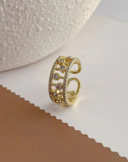 Dotted Studded Band Ring