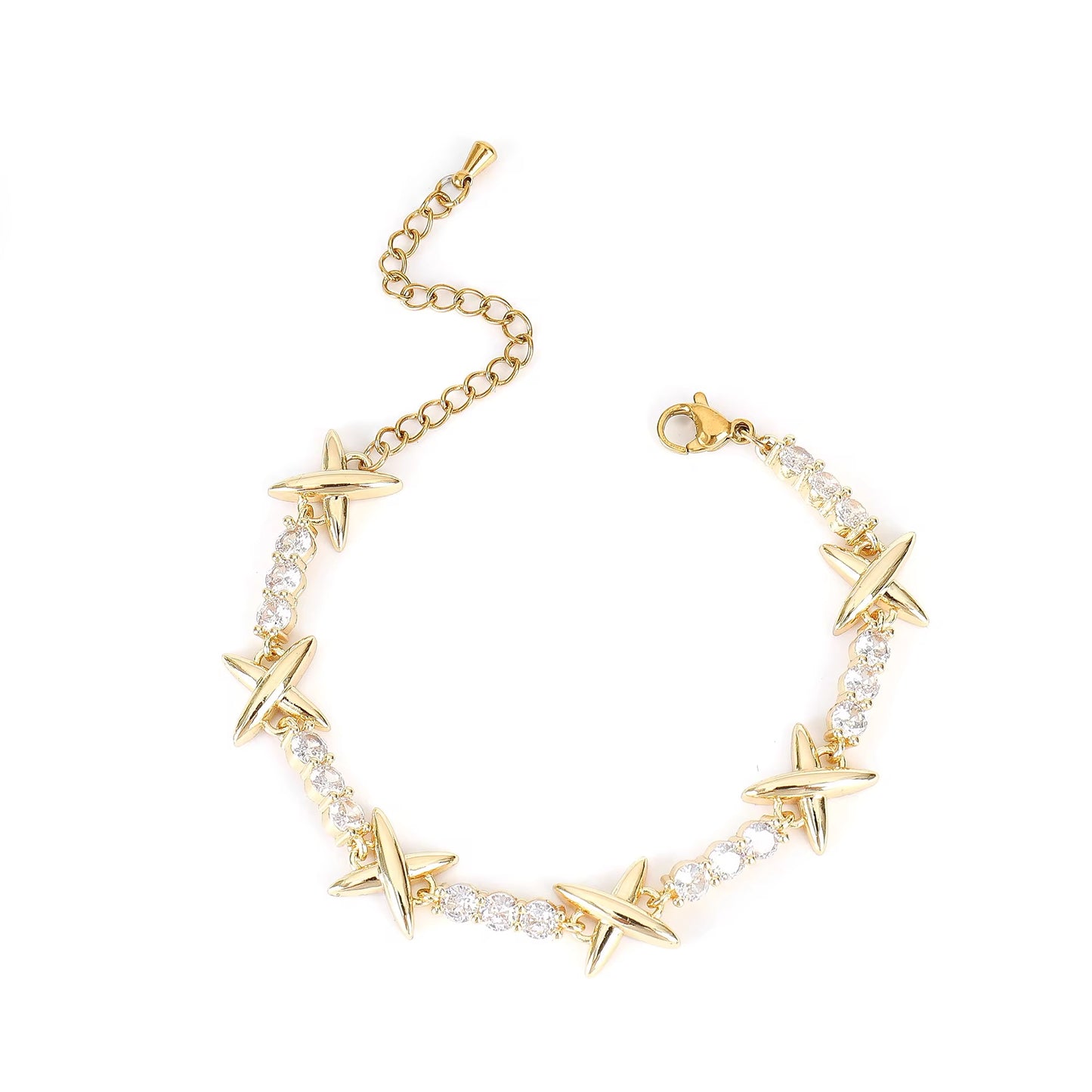 XOXO Tennis Gold SemiLuxe Bracelet