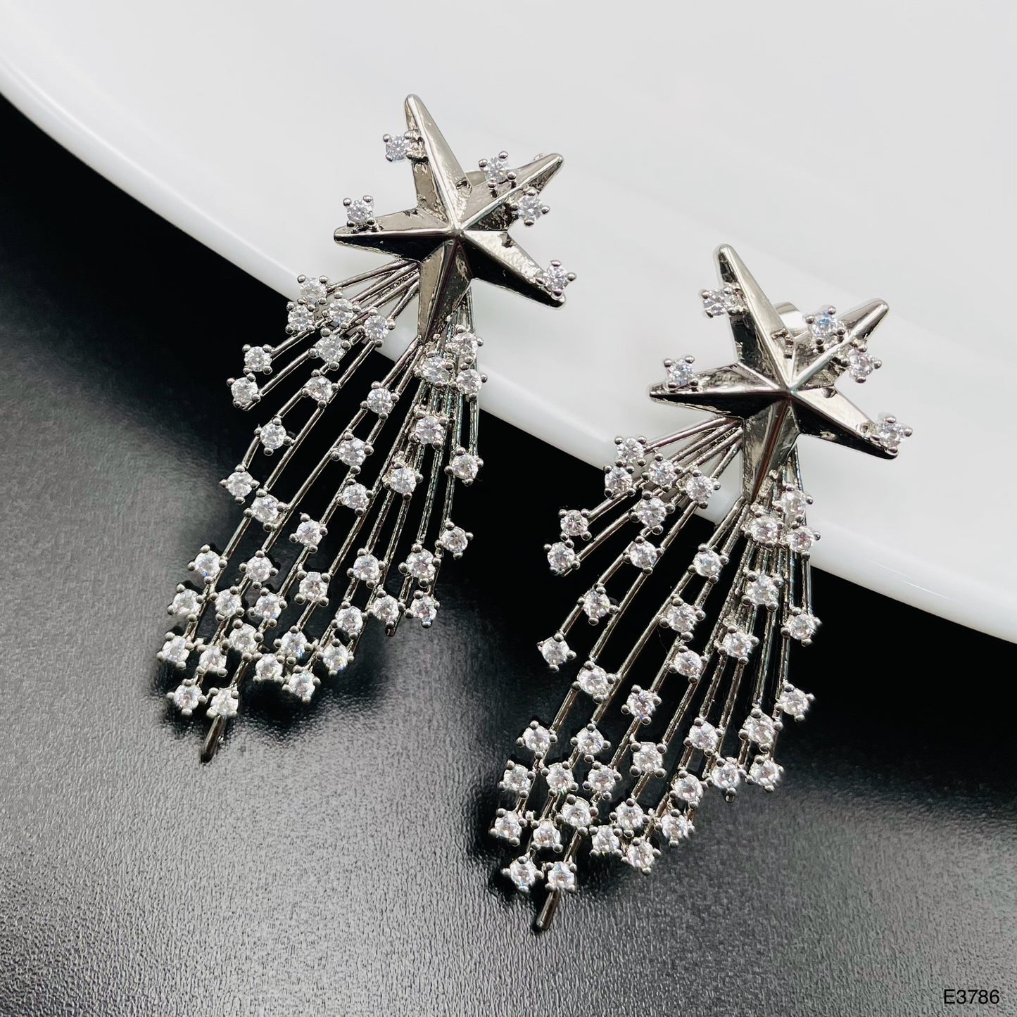 Shimmering Star Diamond Earrings