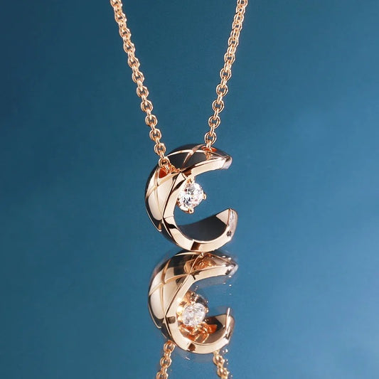 Moon Solitaire Necklace