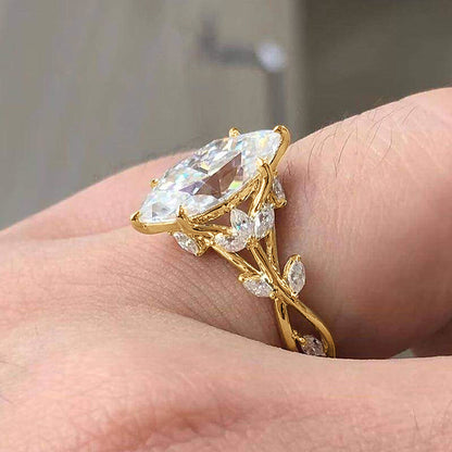 Eternal Vine Oval Solitaire Ring-4 Colors