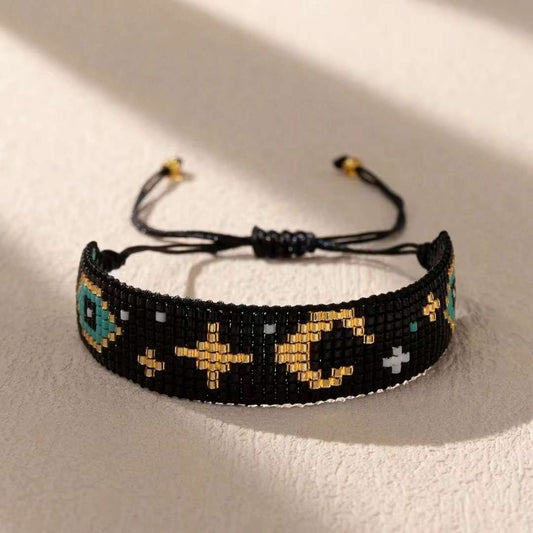 Evil Eye Sequin Thread Bracelet