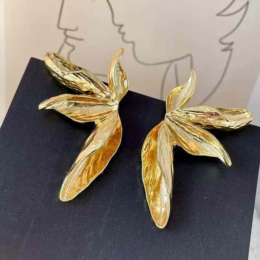 3D Large Wild Flower Earrings-Gold & Silver