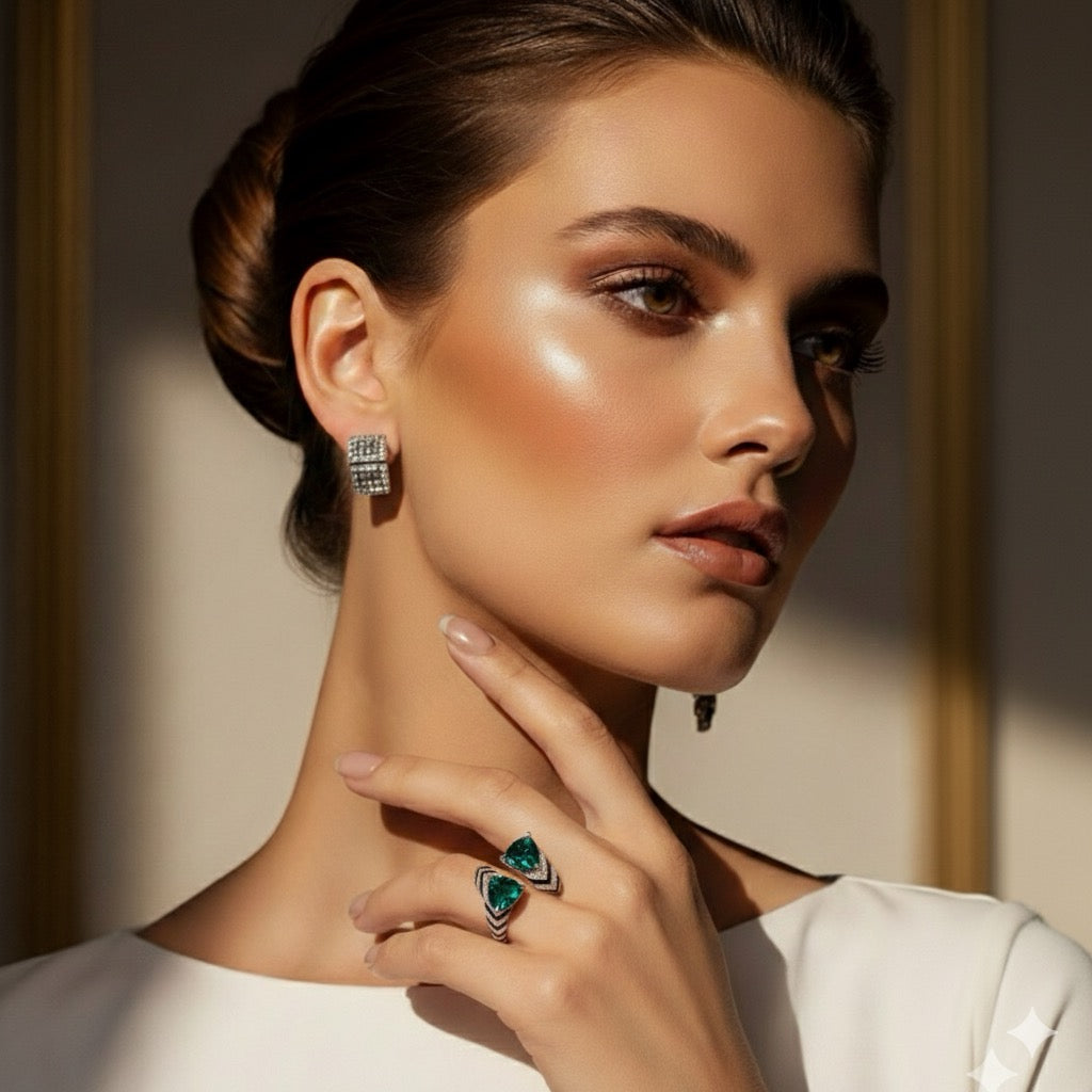 Ultimate Black Green Diamond Ring