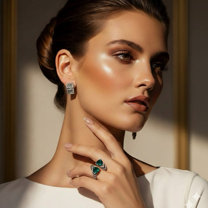 Ultimate Black Green Diamond Ring