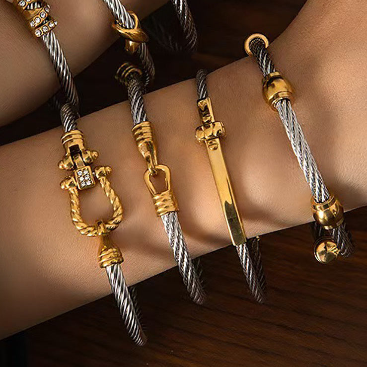 Horse Shoe Buckle Two Toned Kada