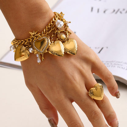 Openable Heart Charm Bracelets-2 Designs