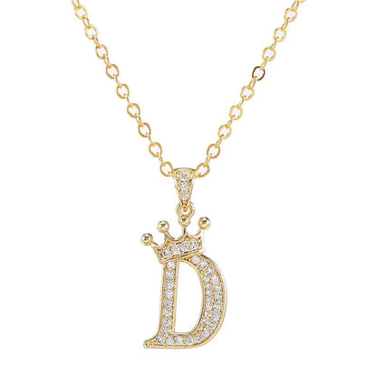 Small Princess Gold Alphabet Necklaces