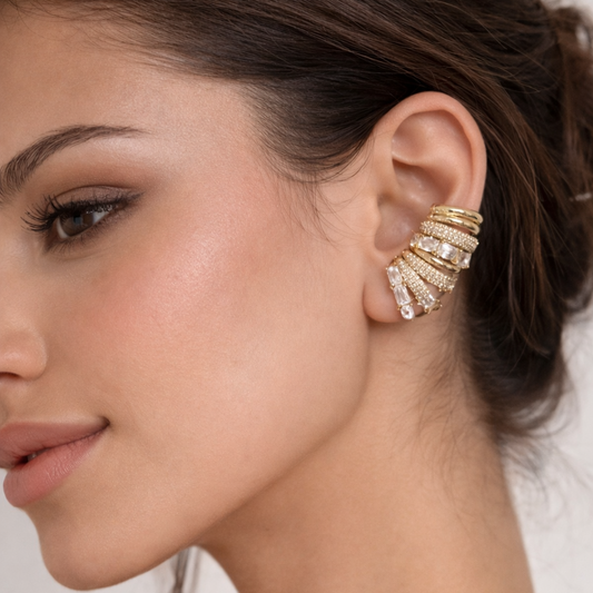 Opera Layered Cuff Earrings Pair