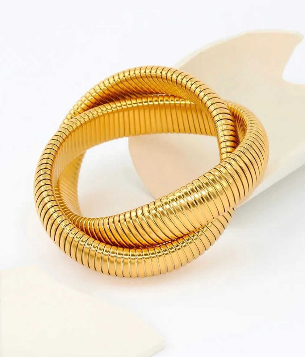 Double Cobra Intertwined Bracelet