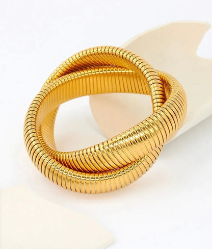 Double Cobra Intertwined Bracelet