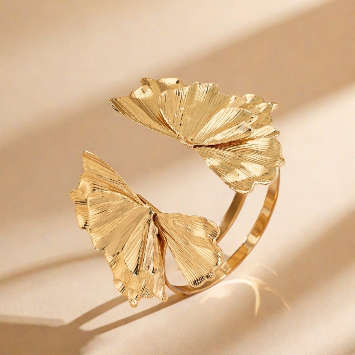 Flora Cuff Adjustable Bracelet-Gold
